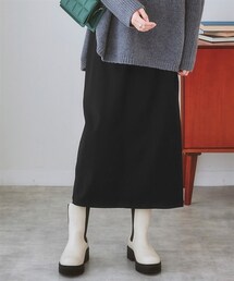 nissen | 裏微起毛やわらかストレッチ素材動けるタイトスカート(スカート)