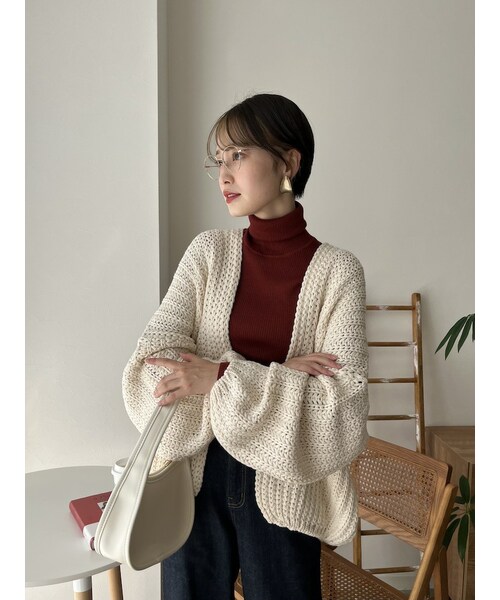 neam(ニーム)の「volume knit cardigan(カーディガン/ボレロ・レディース・ホワイト・free)」の5枚目の写真