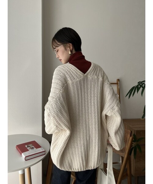 neam(ニーム)の「volume knit cardigan(カーディガン/ボレロ・レディース・ホワイト・free)」の7枚目の写真