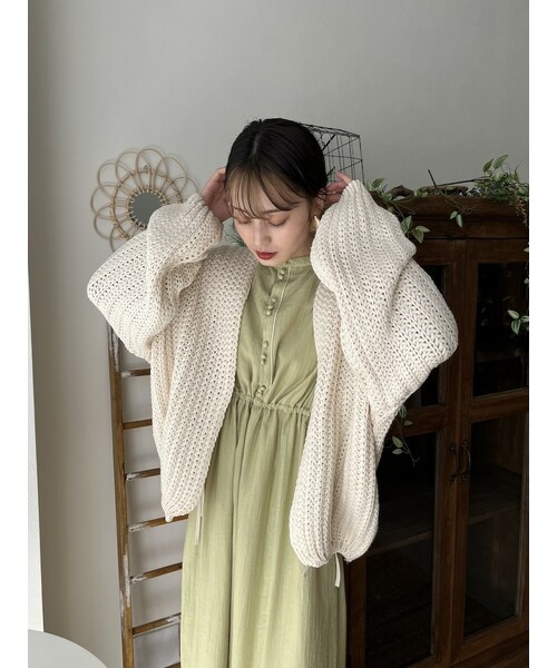 neam(ニーム)の「volume knit cardigan(カーディガン/ボレロ・レディース・ホワイト・free)」の8枚目の写真