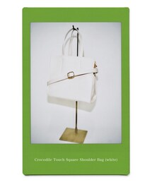 A.D.G | Crocodile Touch Square Shoulder Bag  (white)(ショルダーバッグ)
