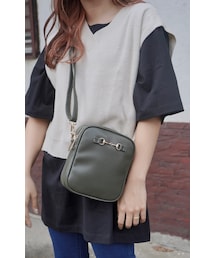 A.D.G | Bit Leather Shoulder Bag (green)(ショルダーバッグ)