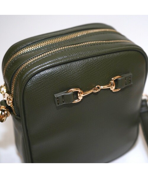 A.D.G（エーディージー）の「Bit Leather Shoulder Bag (green)（ショルダーバッグ・レディース・グリーン・FREE）」の4枚目の写真