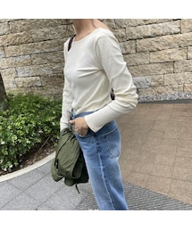 copine | リブカットソー(ブラック)(Tシャツ/カットソー)