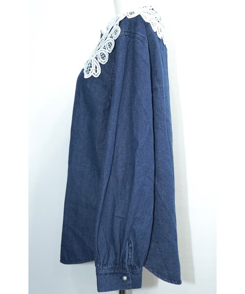 A.D.G(エーディージー)の「Big Lace Collar Denim Blouse(シャツ/ブラウス・レディース・ブルー・FREE)」の9枚目の写真