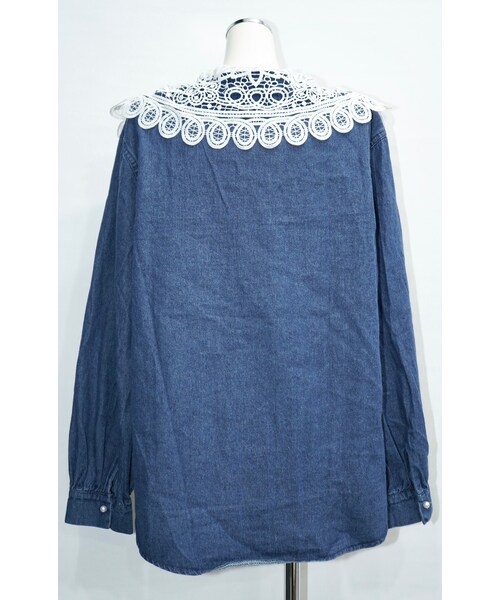 A.D.G(エーディージー)の「Big Lace Collar Denim Blouse(シャツ/ブラウス・レディース・ブルー・FREE)」の11枚目の写真