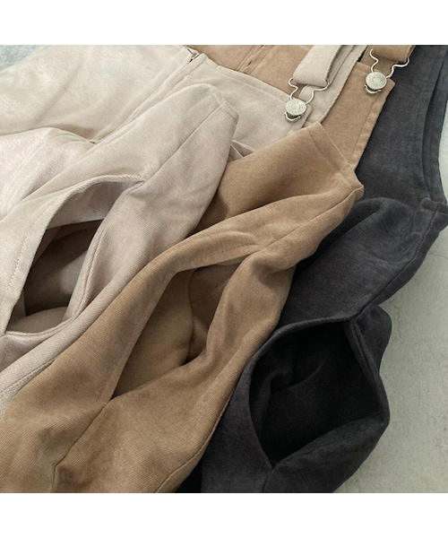 copine(コピン)の「ライスコールサロペット(3color)(サロペット/オーバーオール・レディース・グレージュ/チャコールグレー/ベージュ・ワンサイズ)」の5枚目の写真