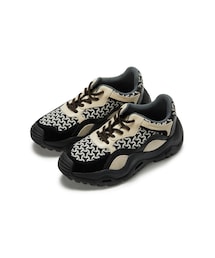 JNBY | Lock-pattern Leather-trimmed Trainers(スニーカー)