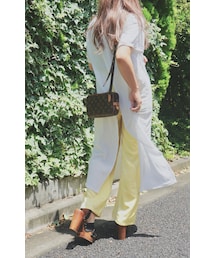 A.D.G | Back Slit Maxi T-shirts Onepiece (white)(ワンピース)