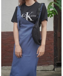 A.D.G | "CALVIN KLEIN" Basic Logo Tee (black)(Tシャツ/カットソー)