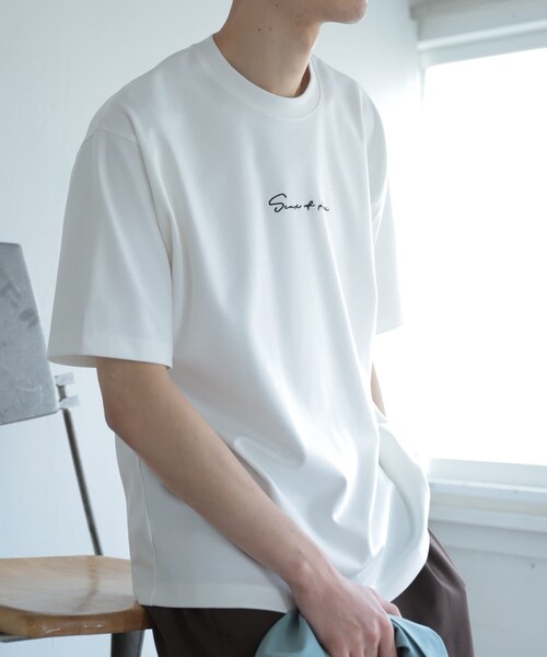 SENSE OF PLACE by URBAN RESEARCH(センスオブプレイスバイアーバンリサーチ)の「シシュウポンチTシャツ(5分袖)(Tシャツ/カットソー・メンズ・BLUE/WHITE/BLACK/GREIGE/OLIVE/L.KHAKI/CHARCOAL・M/L)」の11枚目の写真