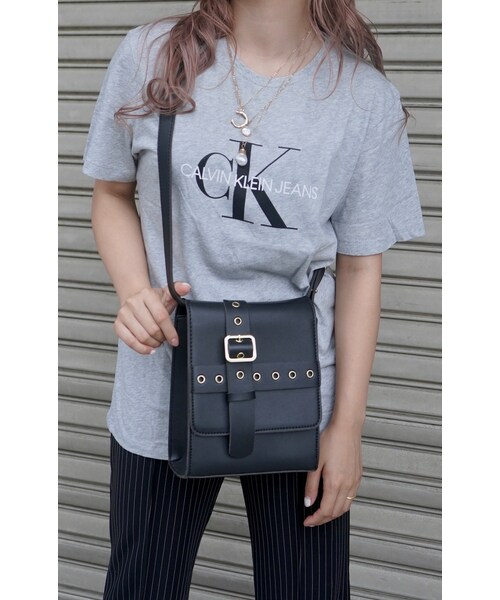 A.D.G(エーディージー)の「"CALVIN KLEIN" Basic Logo Tee (grey)(Tシャツ/カットソー・レディース・グレー・FREE)」の2枚目の写真