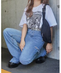 "Rage Against the Machine" PHOTO BIG TEE (white)