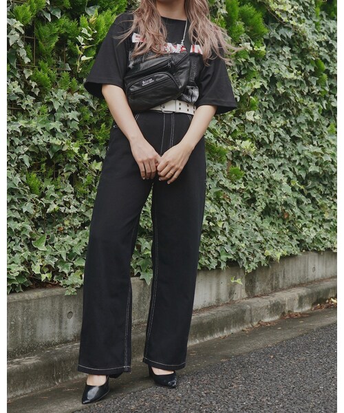 A.D.G（エーディージー）の「"EMINEM" PHOTO PRINT BIG TEE(black)（Tシャツ/カットソー・レディース・ブラック・FREE）」の2枚目の写真