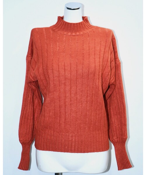 A.D.G（エーディージー）の「Balloon Sleeve High-Neck Knit Tops (orange)（ニット/セーター・レディース・オレンジ・FREE）」の4枚目の写真