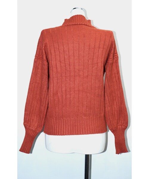 A.D.G（エーディージー）の「Balloon Sleeve High-Neck Knit Tops (orange)（ニット/セーター・レディース・オレンジ・FREE）」の6枚目の写真