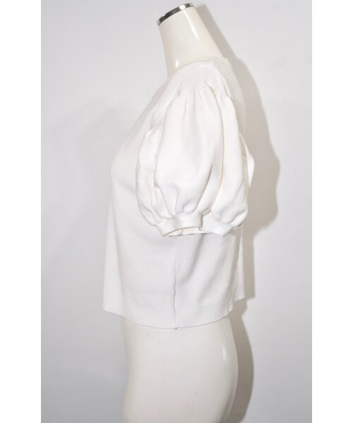 A.D.G(エーディージー)の「Basic Puffsleeve S/S Knit Tops (white)(ニット/セーター・レディース・ホワイト・FREE)」の6枚目の写真
