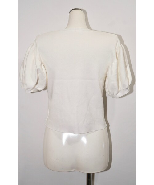 A.D.G(エーディージー)の「Basic Puffsleeve S/S Knit Tops (white)(ニット/セーター・レディース・ホワイト・FREE)」の7枚目の写真