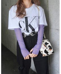 A.D.G | See-through L/S Inner Tops (light purple)(Tシャツ/カットソー)