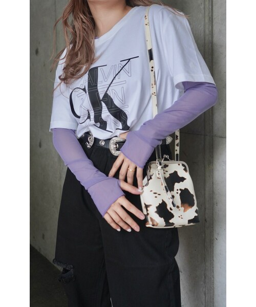 A.D.G(エーディージー)の「See-through L/S Inner Tops (light purple)(Tシャツ/カットソー・レディース・パープル・FREE)」の3枚目の写真
