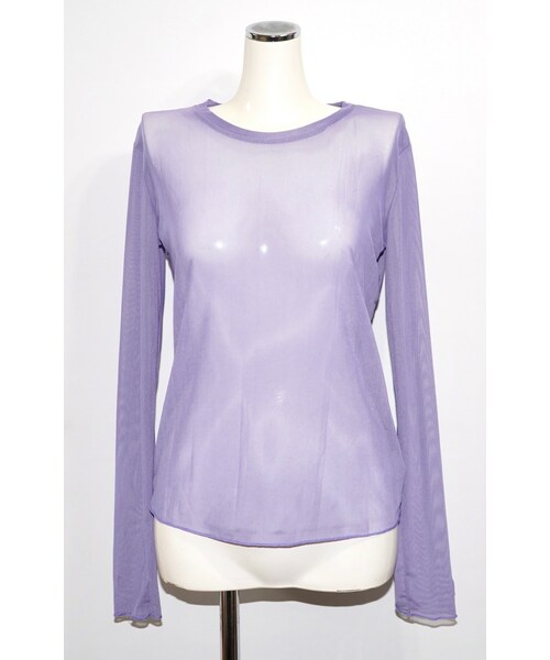 A.D.G(エーディージー)の「See-through L/S Inner Tops (light purple)(Tシャツ/カットソー・レディース・パープル・FREE)」の4枚目の写真
