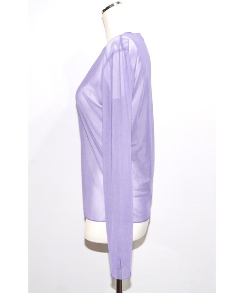 A.D.G(エーディージー)の「See-through L/S Inner Tops (light purple)(Tシャツ/カットソー・レディース・パープル・FREE)」の5枚目の写真