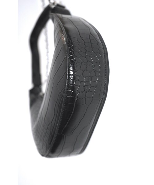 A.D.G（エーディージー）の「2way Crocodile Touch Half-moon Bag (black)（ハンドバッグ・レディース・ブラック・FREE）」の7枚目の写真