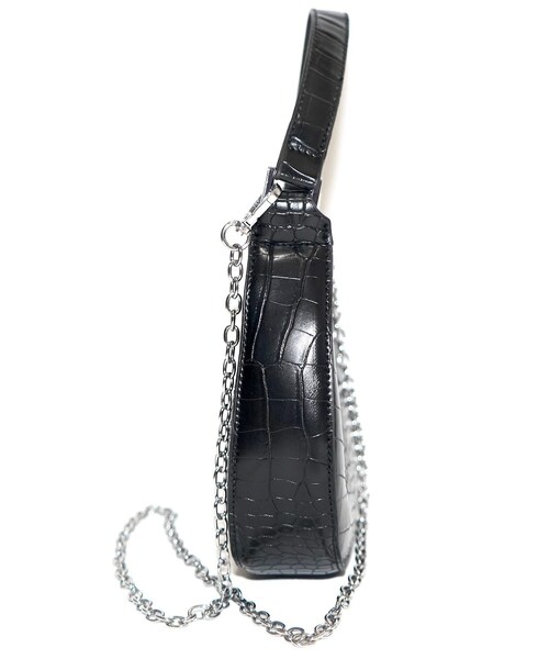 A.D.G（エーディージー）の「2way Crocodile Touch Half-moon Bag (black)（ハンドバッグ・レディース・ブラック・FREE）」の10枚目の写真