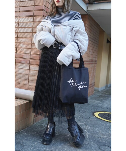 A.D.G（エーディージー）の「ADG SCRIBBLE LOGO TOTE BAG（トートバッグ・レディース・ブラック・FREE）」の2枚目の写真