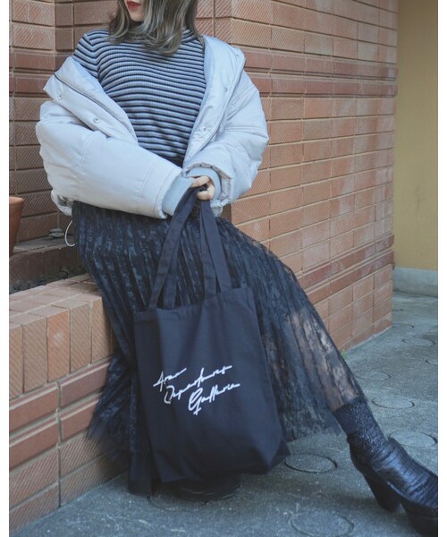 A.D.G（エーディージー）の「ADG SCRIBBLE LOGO TOTE BAG（トートバッグ・レディース・ブラック・FREE）」の3枚目の写真