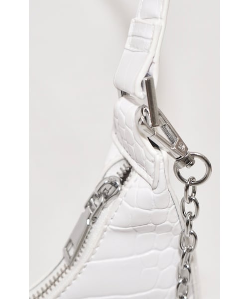 A.D.G（エーディージー）の「2way Crocodile Touch Half-moon Bag (white)（ハンドバッグ・レディース・ホワイト・FREE）」の6枚目の写真