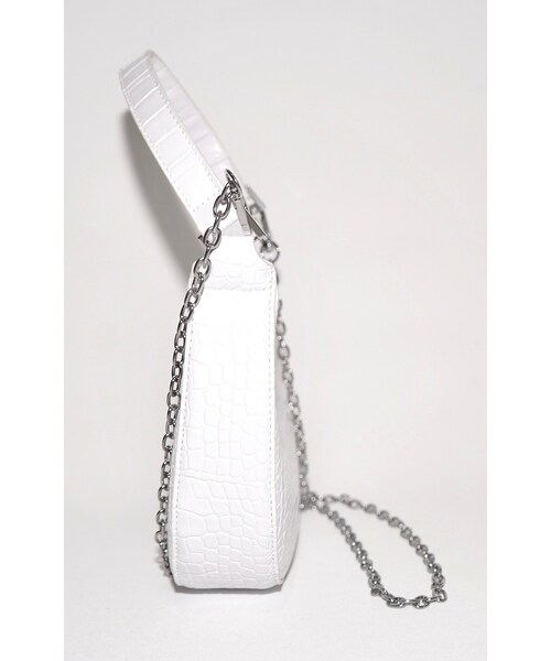 A.D.G（エーディージー）の「2way Crocodile Touch Half-moon Bag (white)（ハンドバッグ・レディース・ホワイト・FREE）」の8枚目の写真