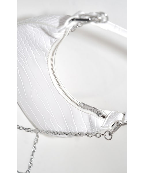 A.D.G（エーディージー）の「2way Crocodile Touch Half-moon Bag (white)（ハンドバッグ・レディース・ホワイト・FREE）」の9枚目の写真