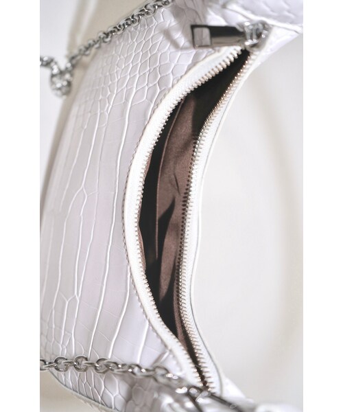 A.D.G（エーディージー）の「2way Crocodile Touch Half-moon Bag (white)（ハンドバッグ・レディース・ホワイト・FREE）」の11枚目の写真