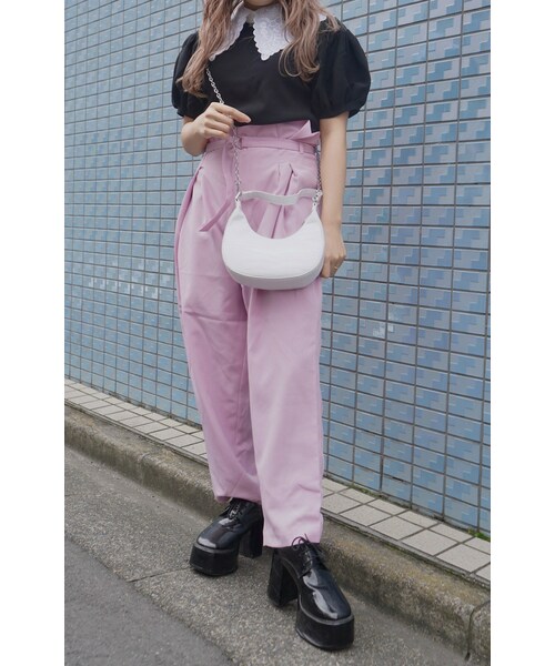 A.D.G（エーディージー）の「Basic Puffsleeve S/S Knit Tops (black)（ニット/セーター・レディース・ブラック・FREE）」の4枚目の写真