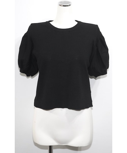 A.D.G（エーディージー）の「Basic Puffsleeve S/S Knit Tops (black)（ニット/セーター・レディース・ブラック・FREE）」の6枚目の写真