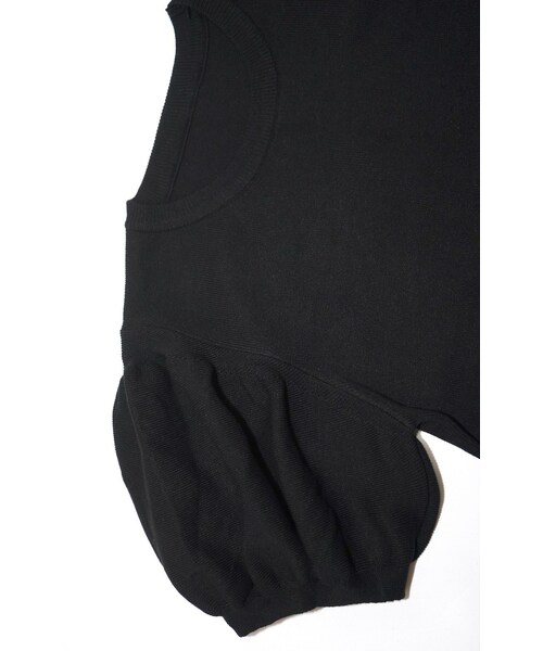 A.D.G（エーディージー）の「Basic Puffsleeve S/S Knit Tops (black)（ニット/セーター・レディース・ブラック・FREE）」の7枚目の写真