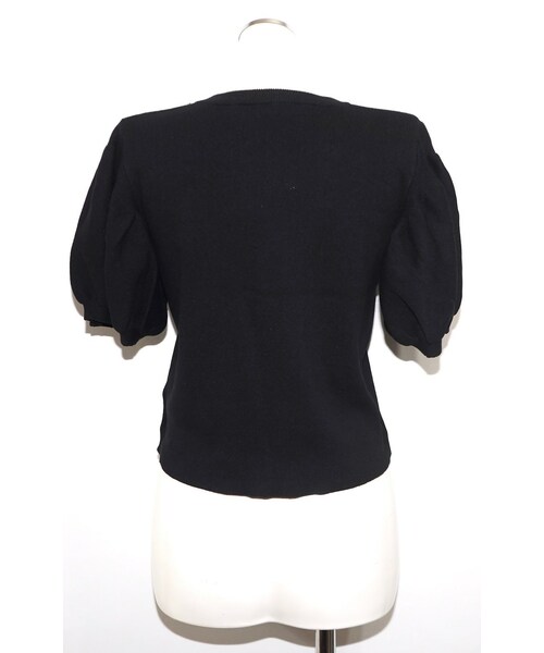 A.D.G（エーディージー）の「Basic Puffsleeve S/S Knit Tops (black)（ニット/セーター・レディース・ブラック・FREE）」の9枚目の写真