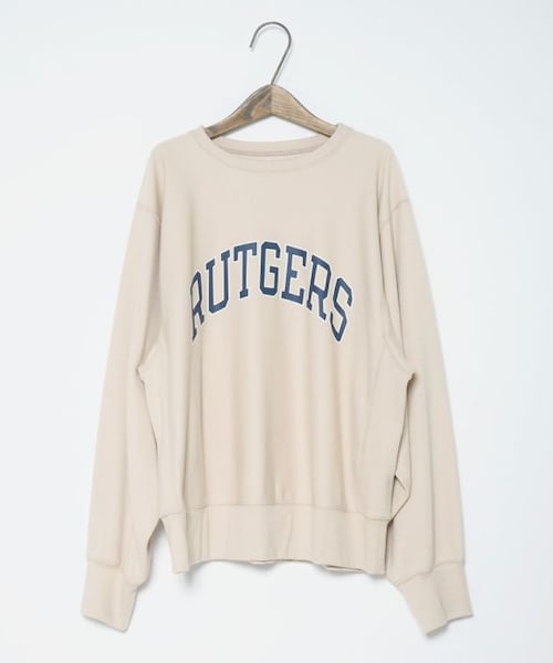 Crisp（クリスプ）の「"RUTGERS"オーバースウェット[c1R3144]（スウェット・レディース・グリーン/アイボリー/オレンジ・FREE）」の4枚目の写真