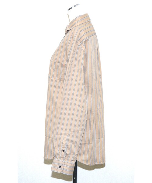 A.D.G(エーディージー)の「Beige Stripe Big Shirts(シャツ/ブラウス・レディース・ベージュ・FREE)」の6枚目の写真