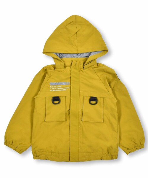 BeBe(ベベ)の「ナイロン ドライ タフタ フード 付 ジャケット (90~150cm)(ナイロンジャケット・キッズ・ブルー/イエロー・110)」の2枚目の写真