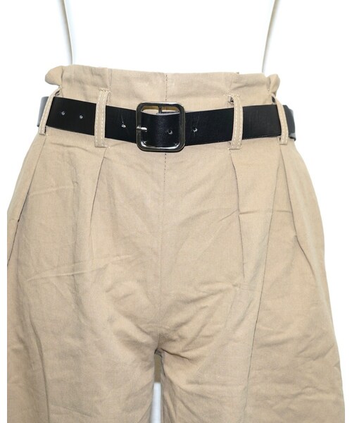 A.D.G(エーディージー)の「Tuck Wide Slacks *with Belt (beige)(スラックス・レディース・ベージュ・FREE)」の6枚目の写真