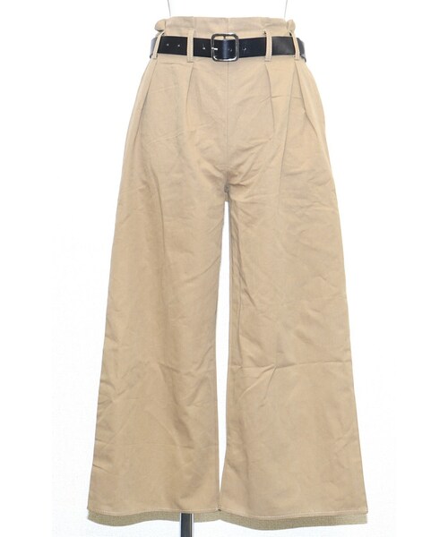 A.D.G(エーディージー)の「Tuck Wide Slacks *with Belt (beige)(スラックス・レディース・ベージュ・FREE)」の9枚目の写真