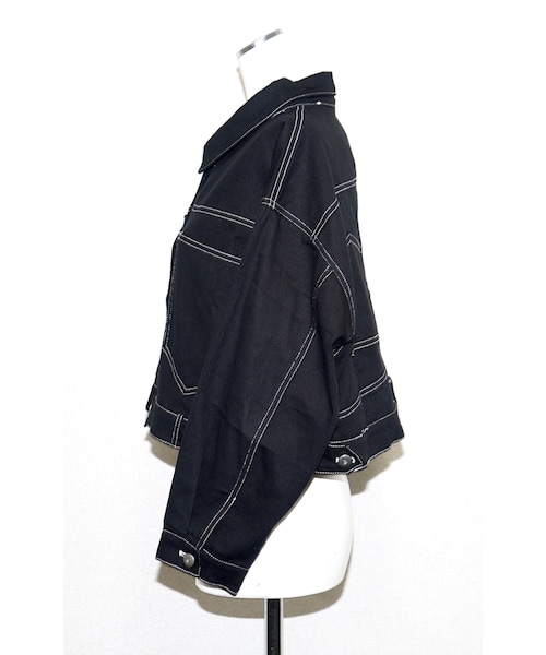 A.D.G（エーディージー）の「Black Denim Jacket&Wide Pants 2P SET UP（セットアップ・レディース・ブラック・FREE）」の10枚目の写真