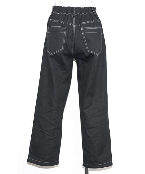A.D.G（エーディージー）の「Black Denim Jacket&Wide Pants 2P SET UP（セットアップ・レディース・ブラック・FREE）」の12枚目の写真