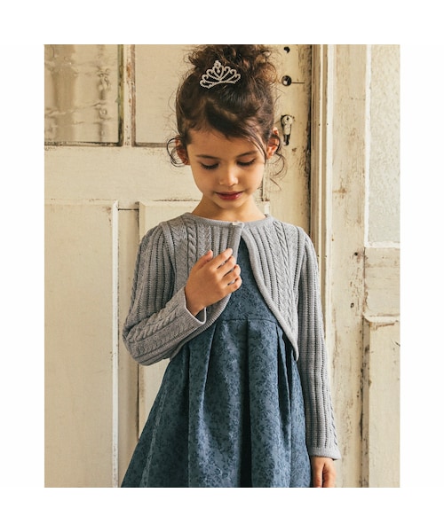 日本製 透かし編み ボレロ カーディガン (100~140cm)｜日本製 透かし  