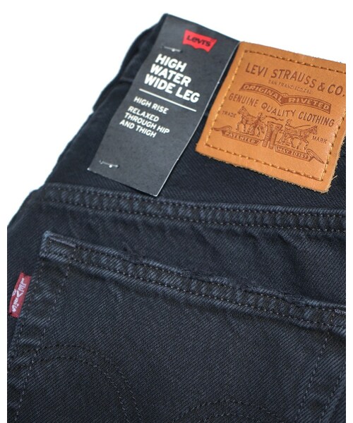 A.D.G（エーディージー）の「"Levi's" WIDE STRAIGHT CRASH BLACK DENIM PANTS（デニムパンツ・レディース・ブラック・FREE）」の5枚目の写真