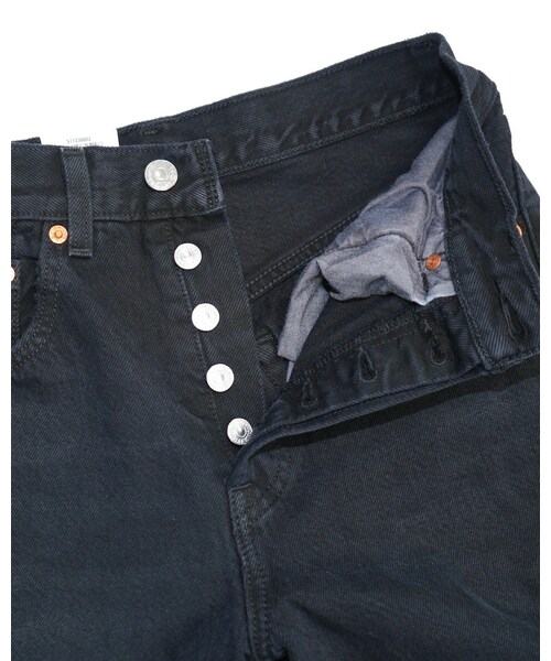 A.D.G（エーディージー）の「"Levi's" WIDE STRAIGHT CRASH BLACK DENIM PANTS（デニムパンツ・レディース・ブラック・FREE）」の7枚目の写真