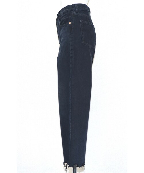 A.D.G（エーディージー）の「"Levi's" WIDE STRAIGHT CRASH BLACK DENIM PANTS（デニムパンツ・レディース・ブラック・FREE）」の8枚目の写真