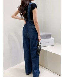 HALB ダークブルー デニムオールインワン HALB ダークブルー デニムオールインワン